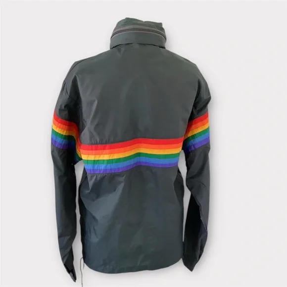 Vintage OP Windbreaker with Rainbow Stripes - Picture 4 of 6